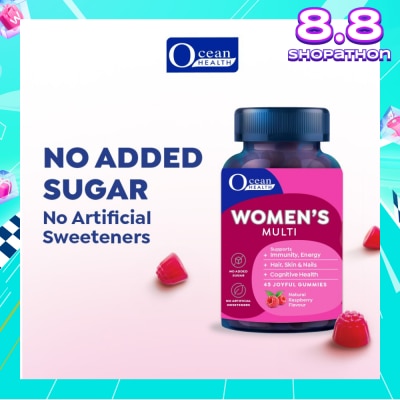 OCEAN HEALTH Women's Multi Gummies Natural Raspberry Flavour 45s