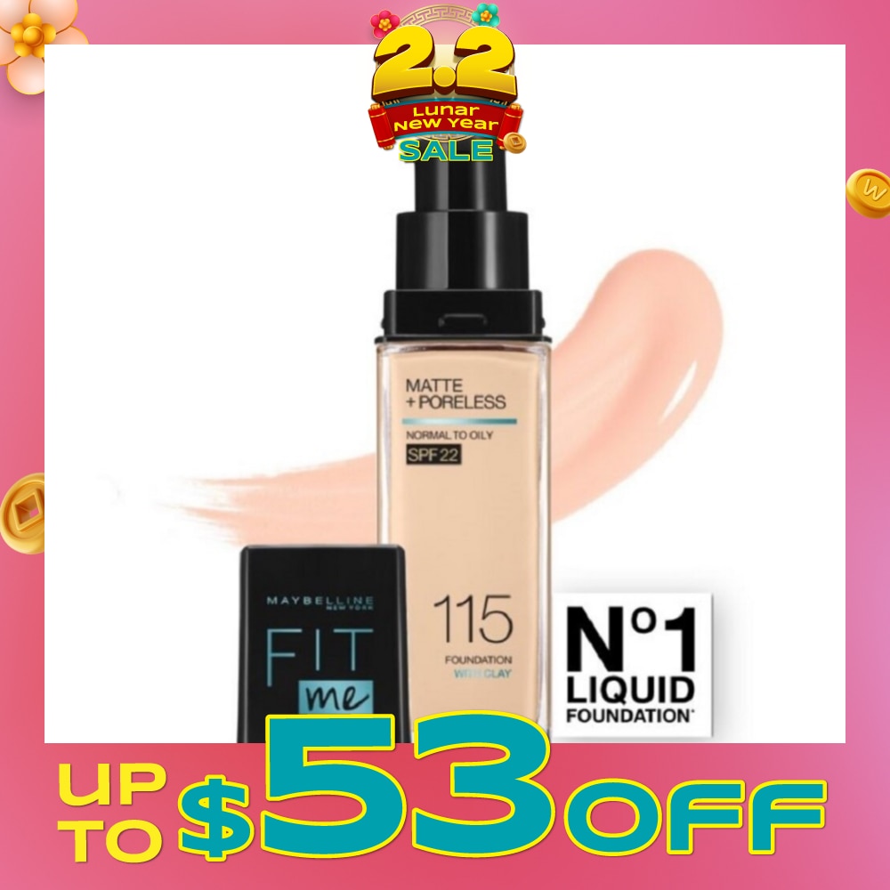 Fit Me Matte Poreless Liquid Foundation 115 Ivory SPF 22 Pump 30ml