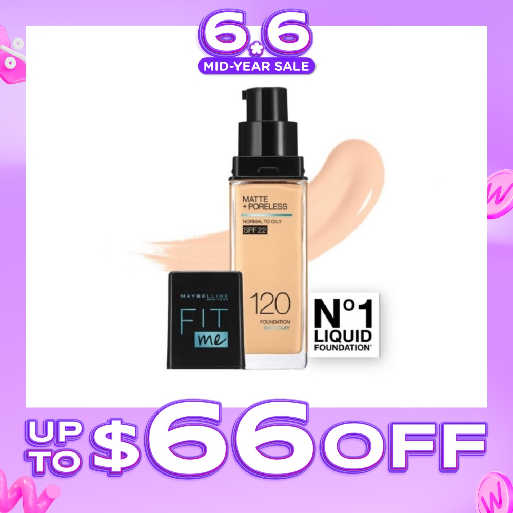 Fit Me Matte Poreless Liquid Foundation 120 Classic Ivory SPF 22 Pump 30ml