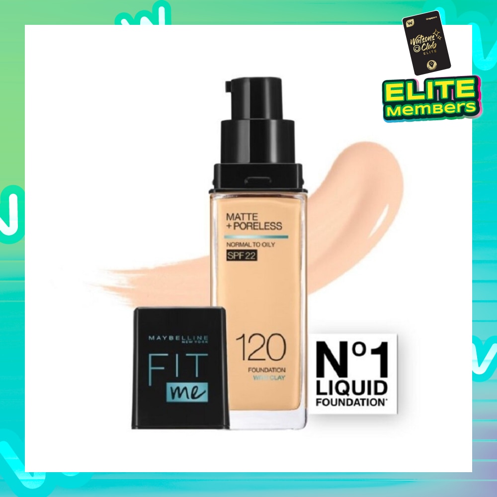 MAYBELLINE Fit Me Matte Poreless Liquid Foundation 120 Classic Ivory SPF 22 Pump 30ml