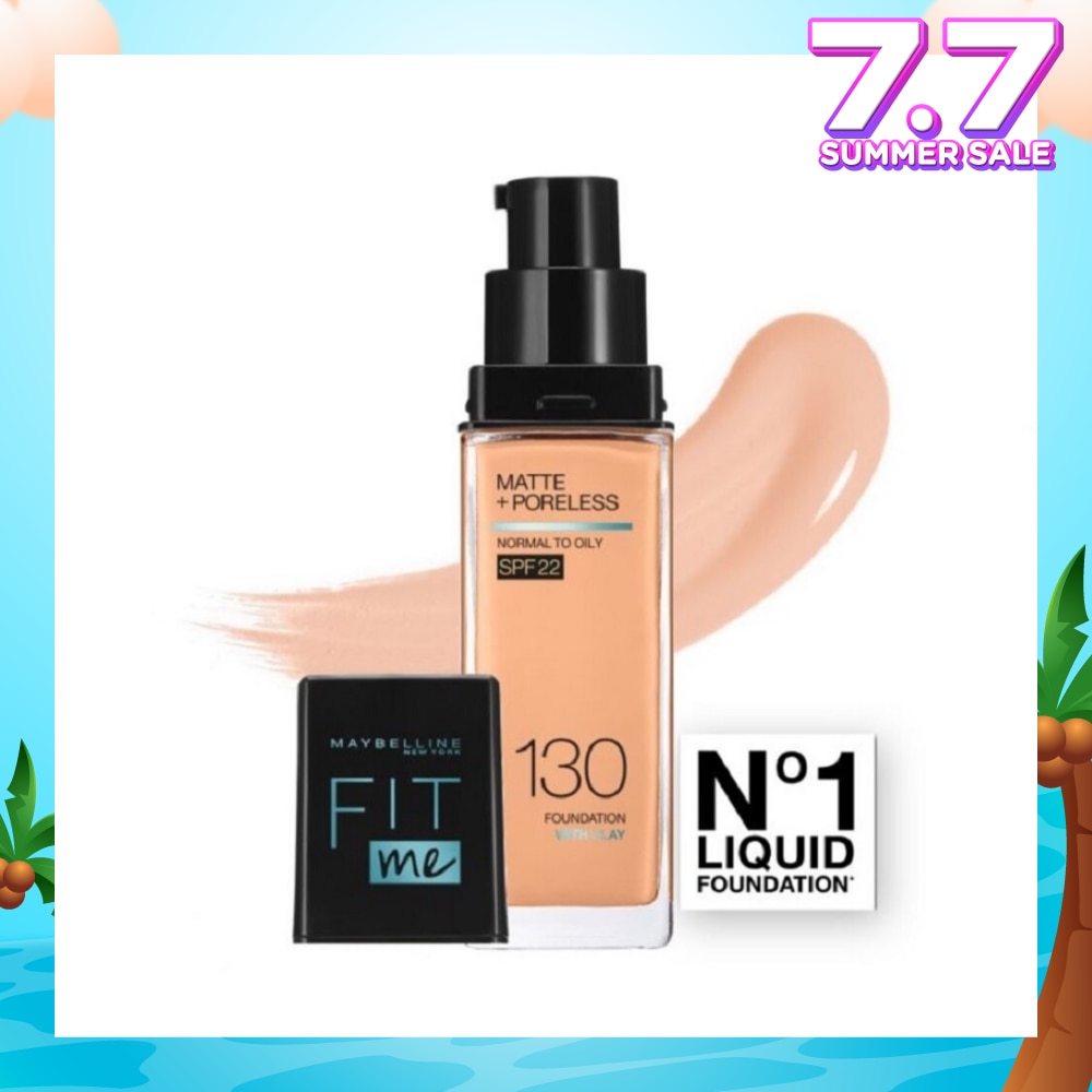 MAYBELLINE Fit Me Matte Poreless Liquid Foundation 130 Buff Beige SPF 22 Pump 30ml