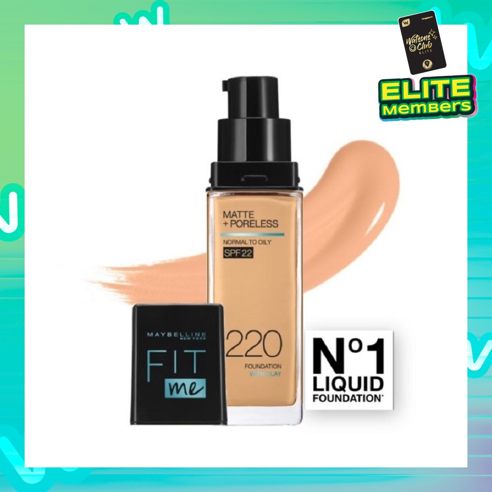 Fit Me Matte Poreless Liquid Foundation 220 Natural Beige SPF 22 Pump 30ml