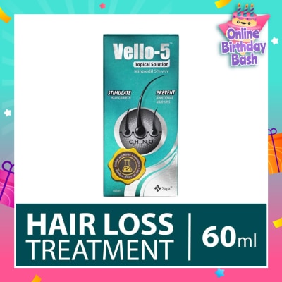 XEPA SOUL VELLO 5 Topical Solution (For Stimulating Hair Growth And Prevention of Additional Hair Loss in Men and Women) 60ml
