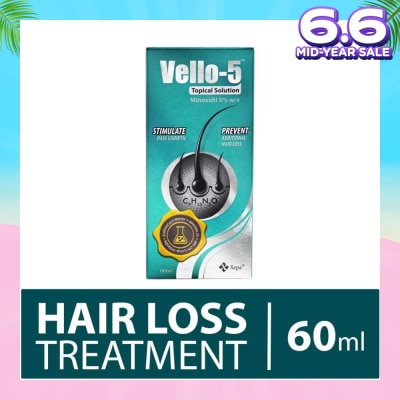 XEPA SOUL VELLO 5 Topical Solution (For Stimulating Hair Growth And Prevention of Additional Hair Loss in Men and Women) 60ml