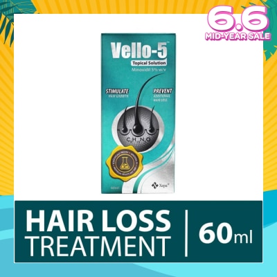 XEPA SOUL VELLO 5 Topical Solution (For Stimulating Hair Growth And Prevention of Additional Hair Loss in Men and Women) 60ml