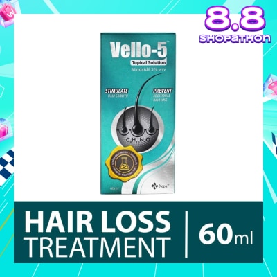 XEPA SOUL VELLO 5 Topical Solution (For Stimulating Hair Growth And Prevention of Additional Hair Loss in Men and Women) 60ml