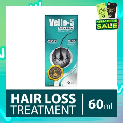 XEPA SOUL VELLO 5 Topical Solution (For Stimulating Hair Growth And Prevention of Additional Hair Loss in Men and Women) 60ml