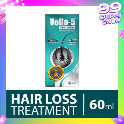 XEPA SOUL VELLO 5 Topical Solution (For Stimulating Hair Growth And Prevention of Additional Hair Loss in Men and Women) 60ml