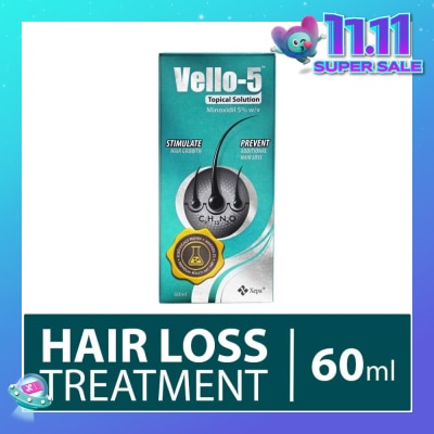 XEPA SOUL VELLO 5 Topical Solution (For Stimulating Hair Growth And Prevention of Additional Hair Loss in Men and Women) 60ml
