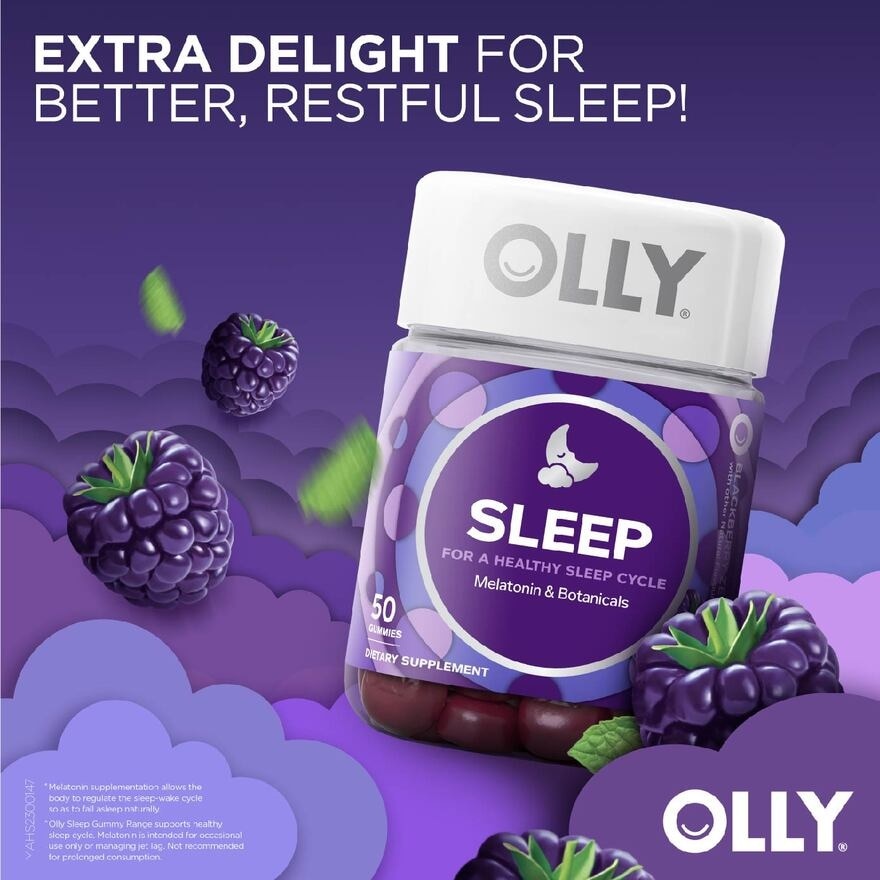 OLLY Sleep Gummy Vitamins with Melatonin Chewable Supplement (For Healthy  Sleep Cycle) 25 Day Supply 50s | Vitamins & Supplements | Watsons Singapore