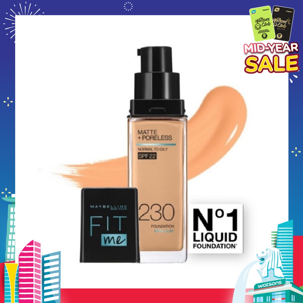 Fit Me Matte Poreless Liquid Foundation 230 Natural Buff SPF 22 Pump 30ml