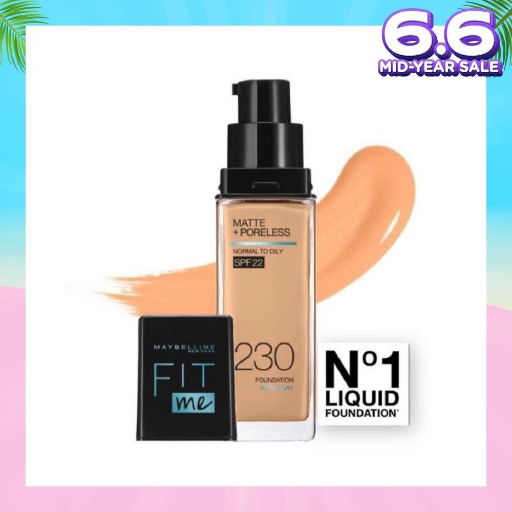 Fit Me Matte Poreless Liquid Foundation 230 Natural Buff SPF 22 Pump 30ml