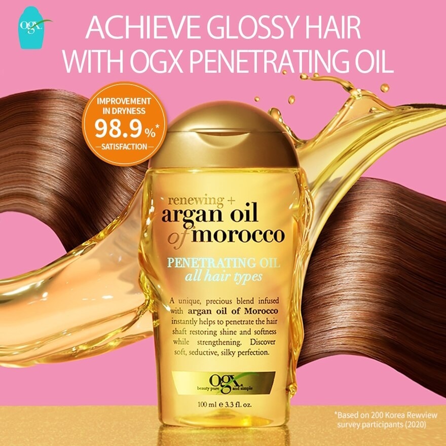 Renewing Argan Oil Of Morocco Penetrating Oil (Restoring Shine And Softness While Strengthening, Protects From Styling Heat And Uv Damage) 100ml