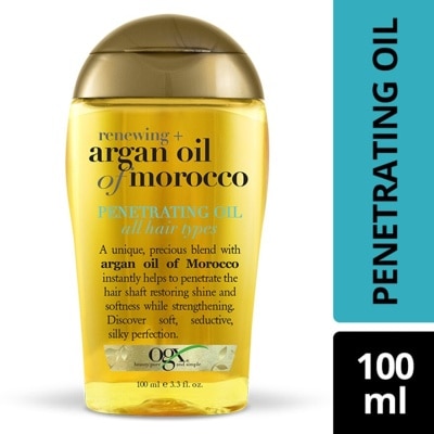 OGX Renewing Argan Oil Of Morocco Penetrating Oil (Restoring Shine And Softness While Strengthening, Protects From Styling Heat And Uv Damage) 100ml