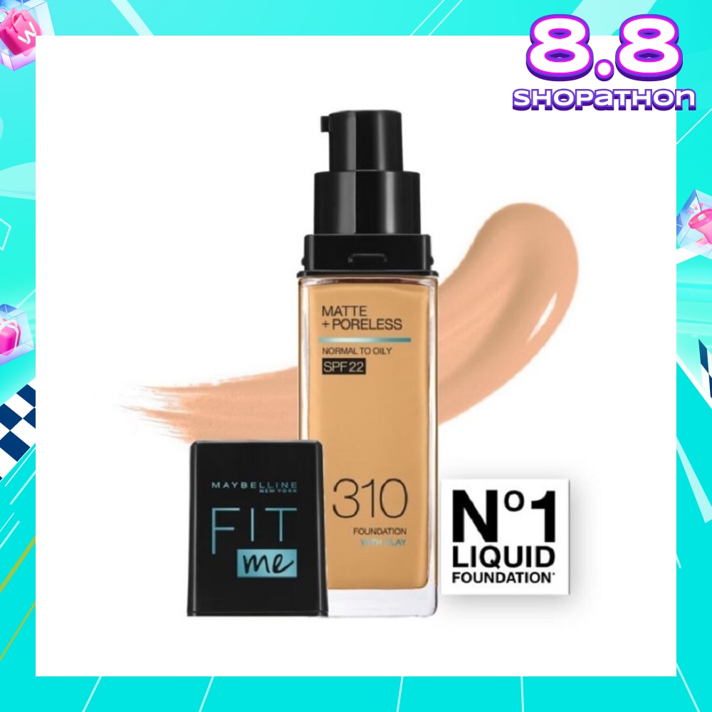 Fit Me Matte Poreless Liquid Foundation 310 Sun Beige SPF 22 Pump 30ml