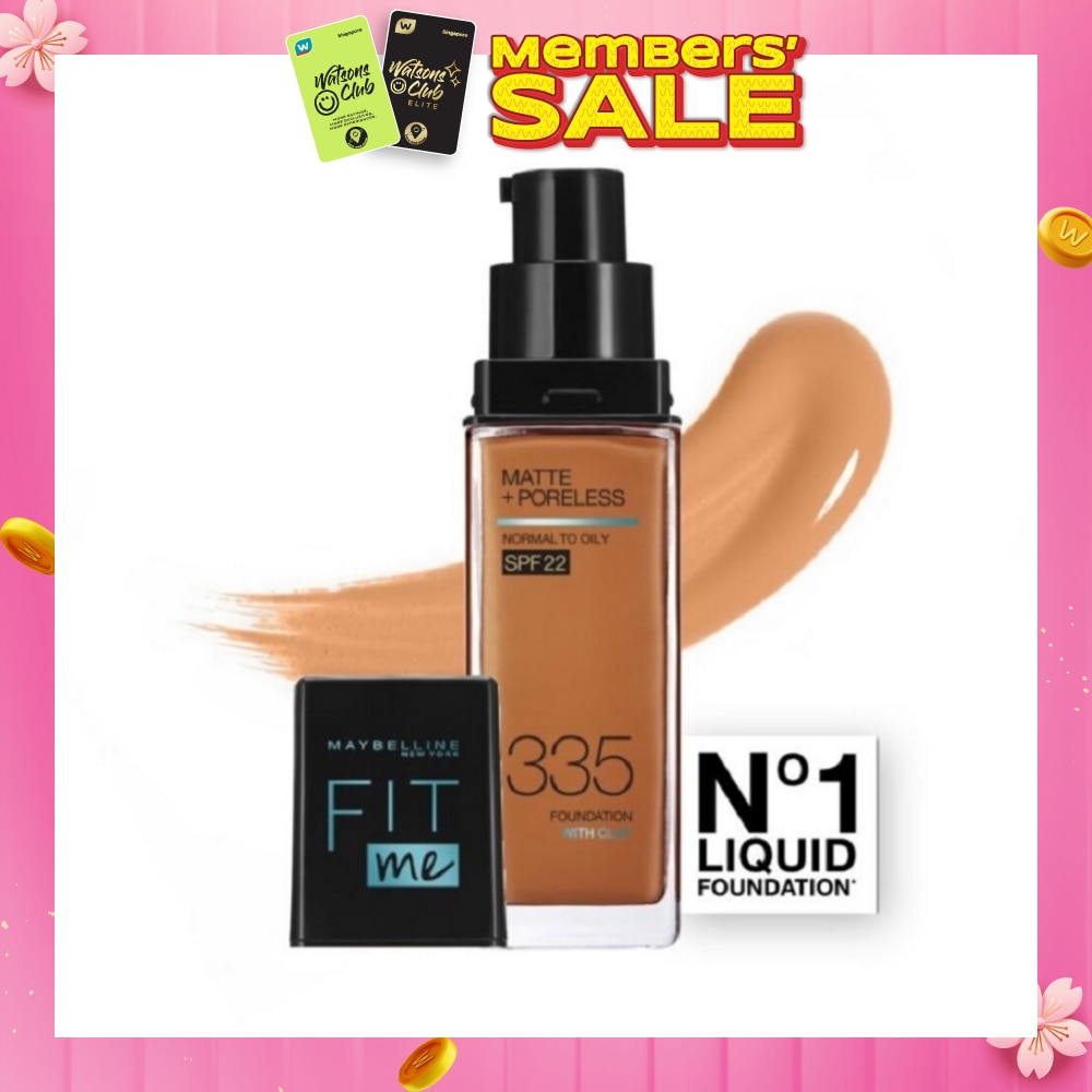 Fit Me Matte Poreless Liquid Foundation 335 Classic Tan SPF 22 Pump 30ml
