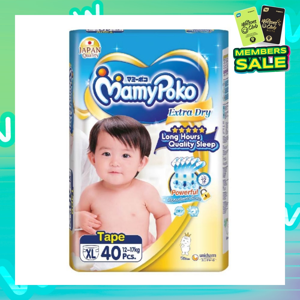 Extra Dry Tape Size XL (for 12kg to 17kg) 40s (Expiry: Oct`2025)