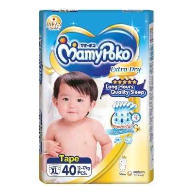 MAMYPOKO Extra Dry Tape Size XL (for 12kg to 17kg) 40s (Expiry: Oct`2025)