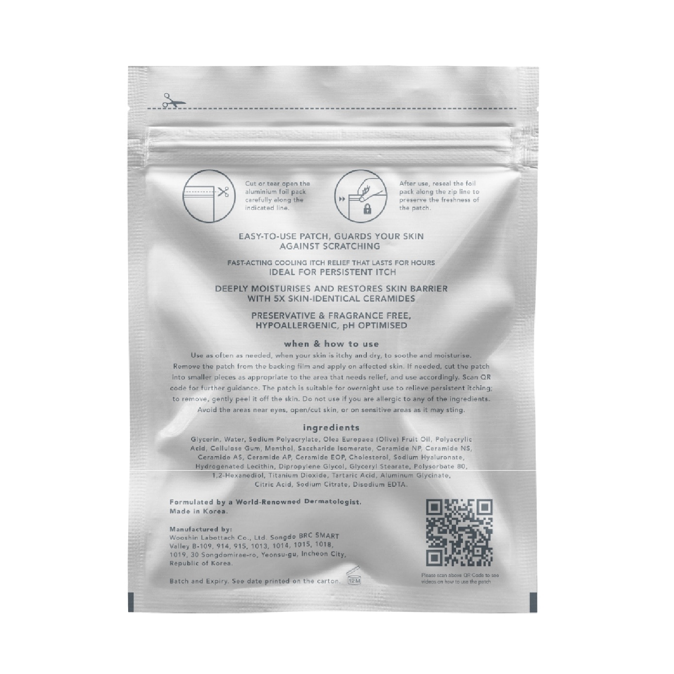 Moisturising Body Patch Hydrogel (For Dry, Itch and Sensitive Skin) 5s