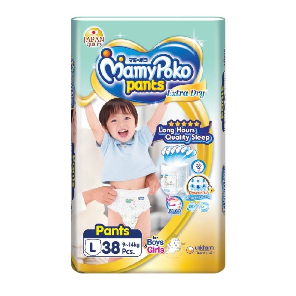 Extra Dry Pants Size L (for 9kg to 14kg) 38s (Expiry: Nov`2025)