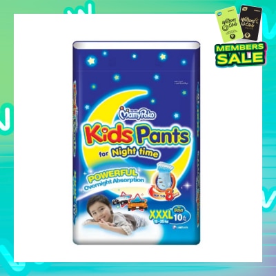 MAMYPOKO Kids Pants Night Time Powerful Overnight Absorption Size XXXL (For 18kg - 35kg) 10s