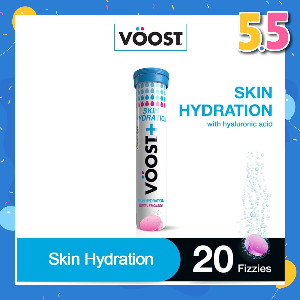 Skin Hydration Effervescent Tablet Rose Lemonade (Support Skin Hydration + Elasticity) 20s