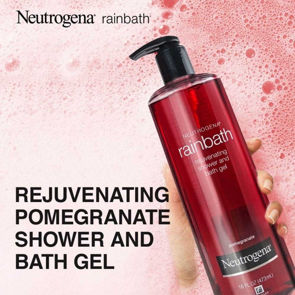 Rainbath Rejuvenating Shower And Bath Gel Pomegranate For Spa-Like Indulgence 473ml