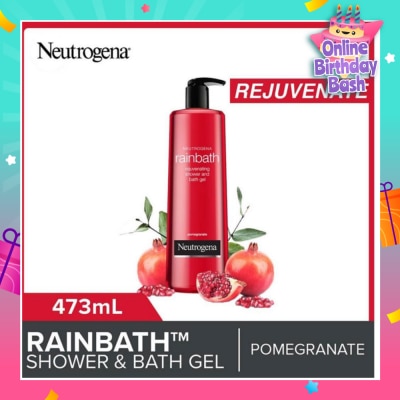 NEUTROGENA Rainbath Rejuvenating Shower And Bath Gel Pomegranate For Spa-Like Indulgence 473ml