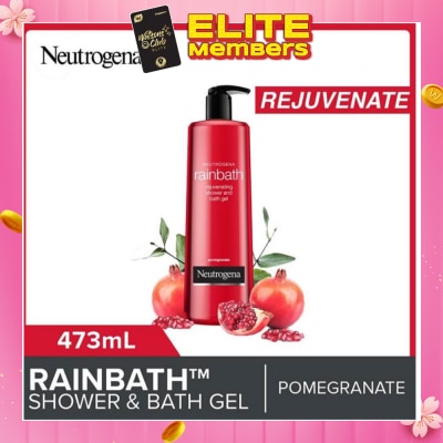 NEUTROGENA Rainbath Rejuvenating Shower And Bath Gel Pomegranate For Spa-Like Indulgence 473ml