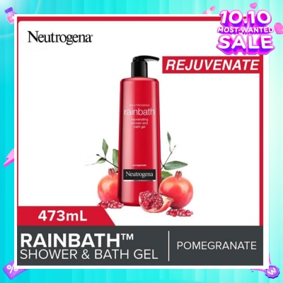 NEUTROGENA Rainbath Rejuvenating Shower And Bath Gel Pomegranate For Spa-Like Indulgence 473ml