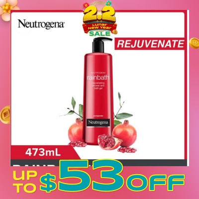 NEUTROGENA Rainbath Rejuvenating Shower And Bath Gel Pomegranate For Spa-Like Indulgence 473ml