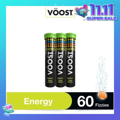 VOOST Energy Effervescent Vitamin Tablet Orange Mango 60s (Expiry: Jun`2026)