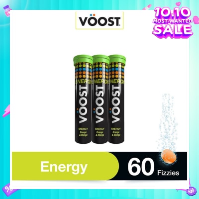 VOOST Energy Effervescent Vitamin Tablet Orange Mango 60s (Expiry: April`2026)