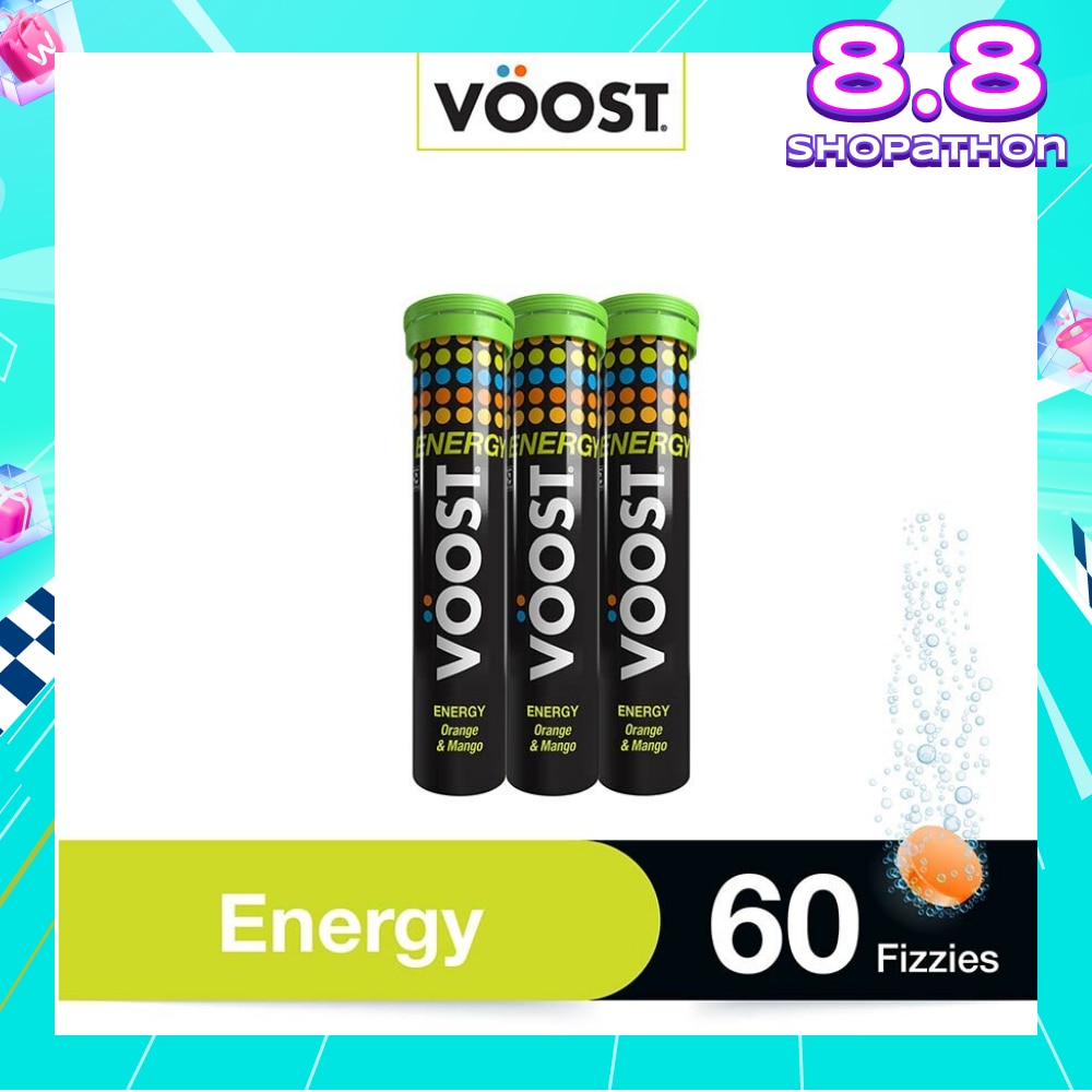 Energy Effervescent Vitamin Tablet Orange Mango (Support Energy Production + Mental Focus) 60s