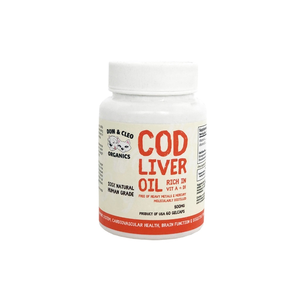 Cod Fish Oil 1000mg Gel Capsule Supplement for Dog & Cat 60s