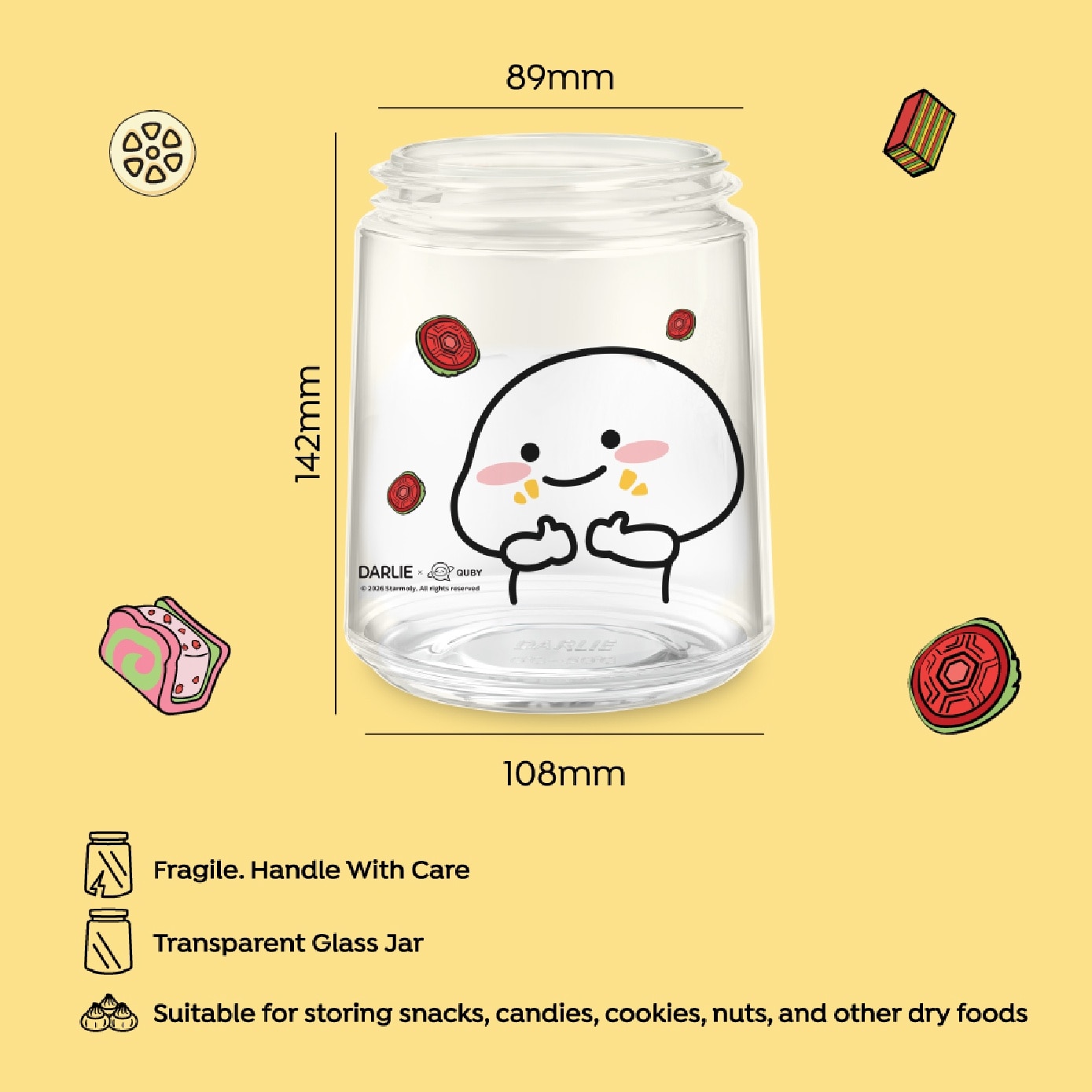 Double Action Enamel Protect 200g x 3s + Quby Glass Jar (Design Packed Random) 1s