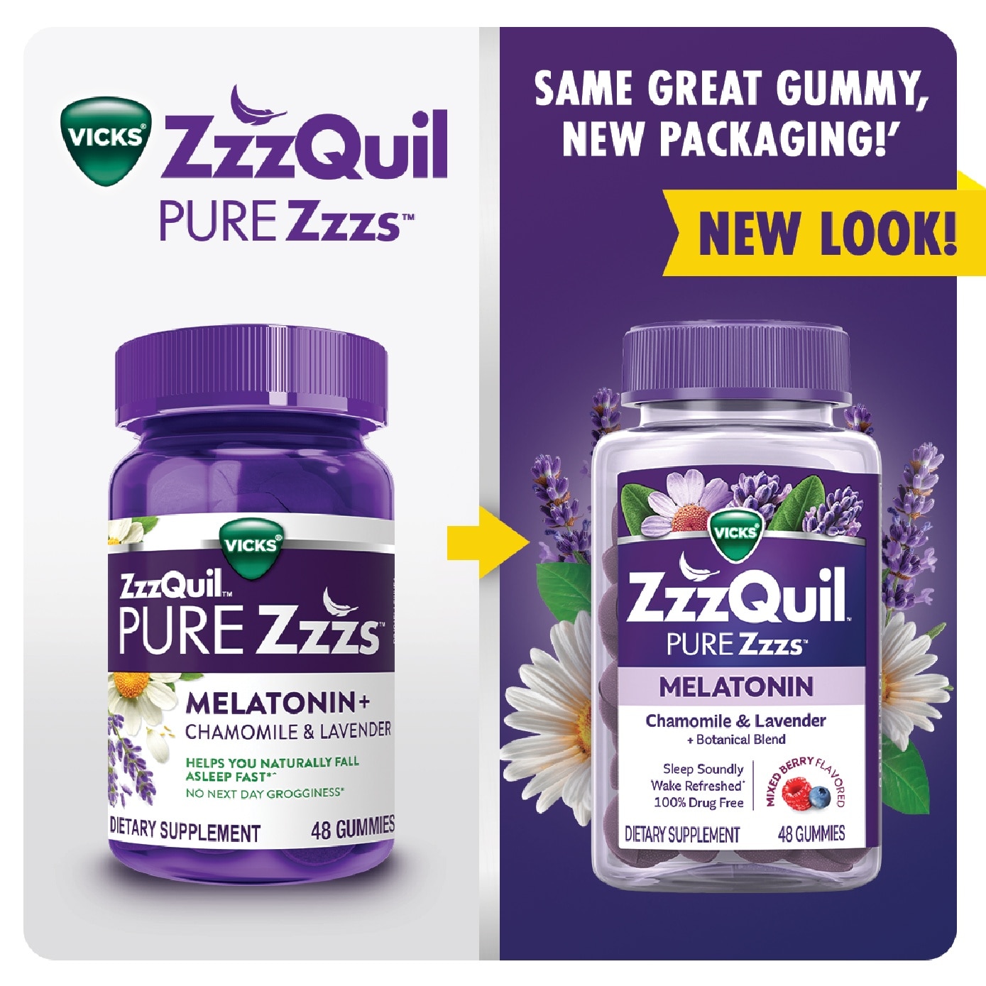 Pure Zzzs Melatonin Sleep Aid Gummies (Helps You Fall Asleep Naturally) 48s (Expiry: May`2027)