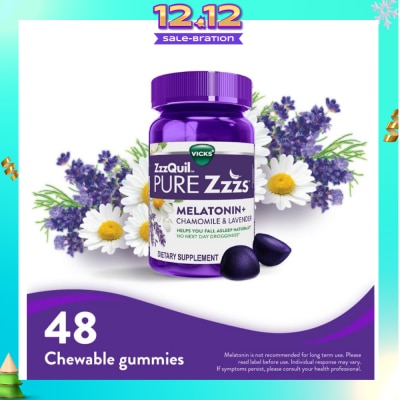 ZZZQUIL Pure Zzzs Melatonin Sleep Aid Gummies (Helps You Fall Asleep Naturally) 48s (Expiry: Jul`2026)