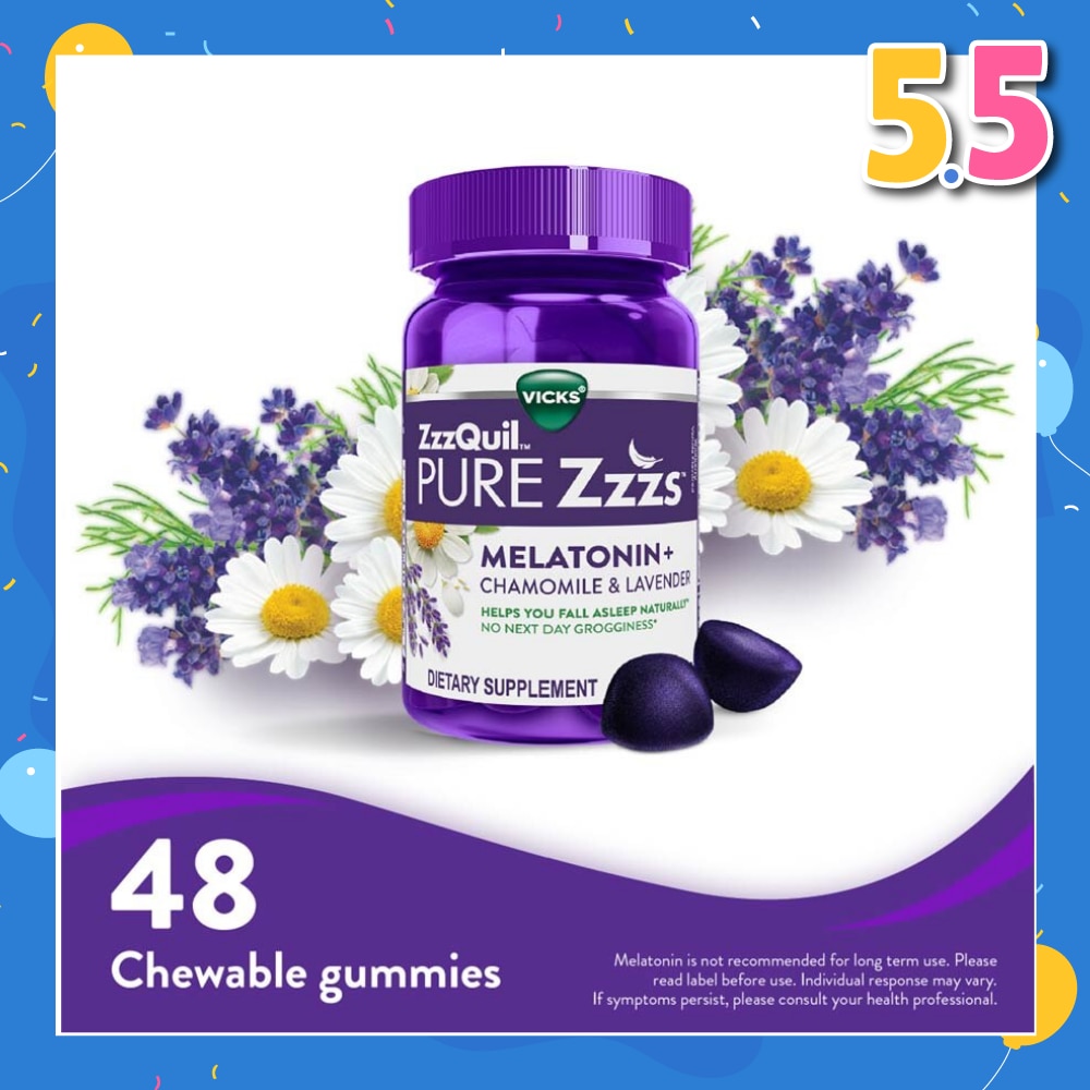 Pure Zzzs Melatonin Sleep Aid Gummies (Helps You Fall Asleep Naturally) 48s