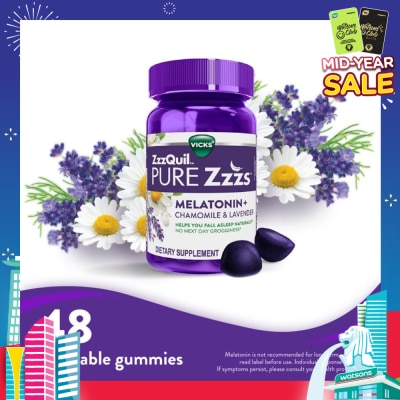 ZZZQUIL Pure Zzzs Melatonin Sleep Aid Gummies (Helps You Fall Asleep Naturally) 48s