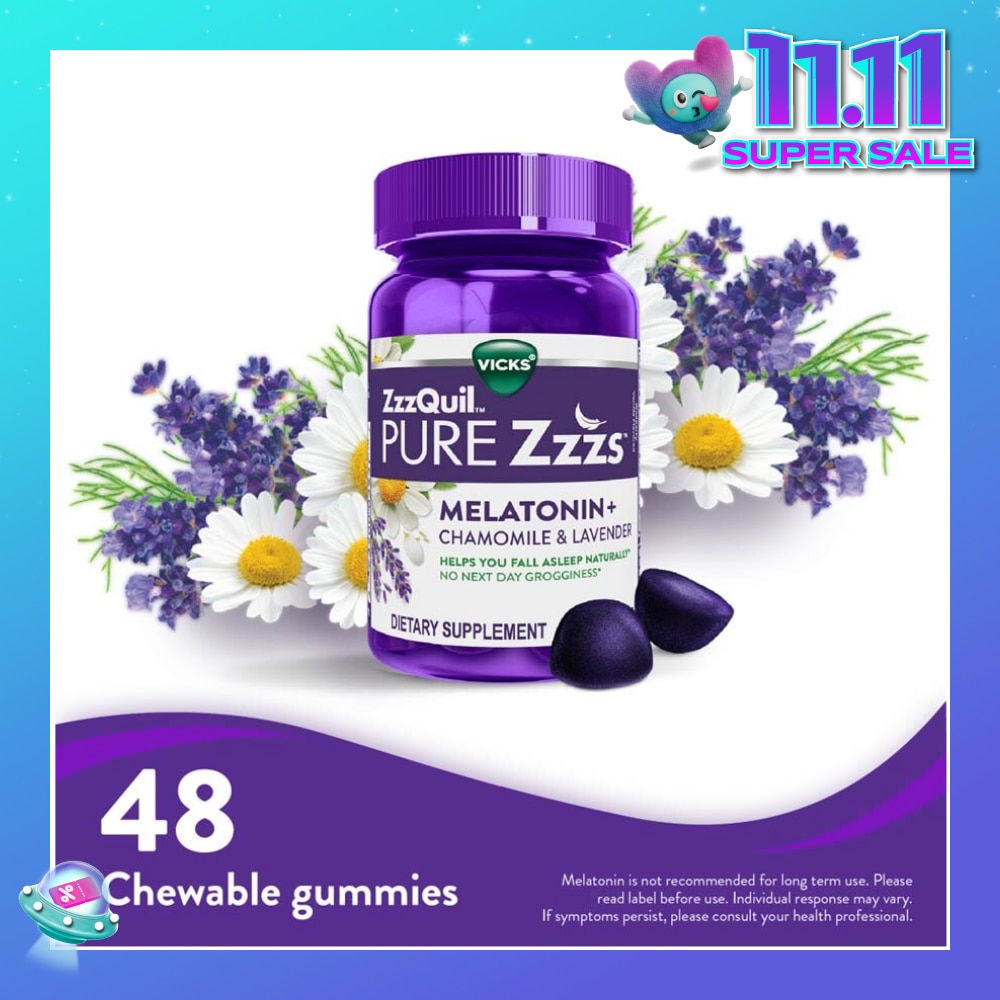 Pure Zzzs Melatonin Sleep Aid Gummies (Helps You Fall Asleep Naturally) 48s (Expiry: Jul`2026)