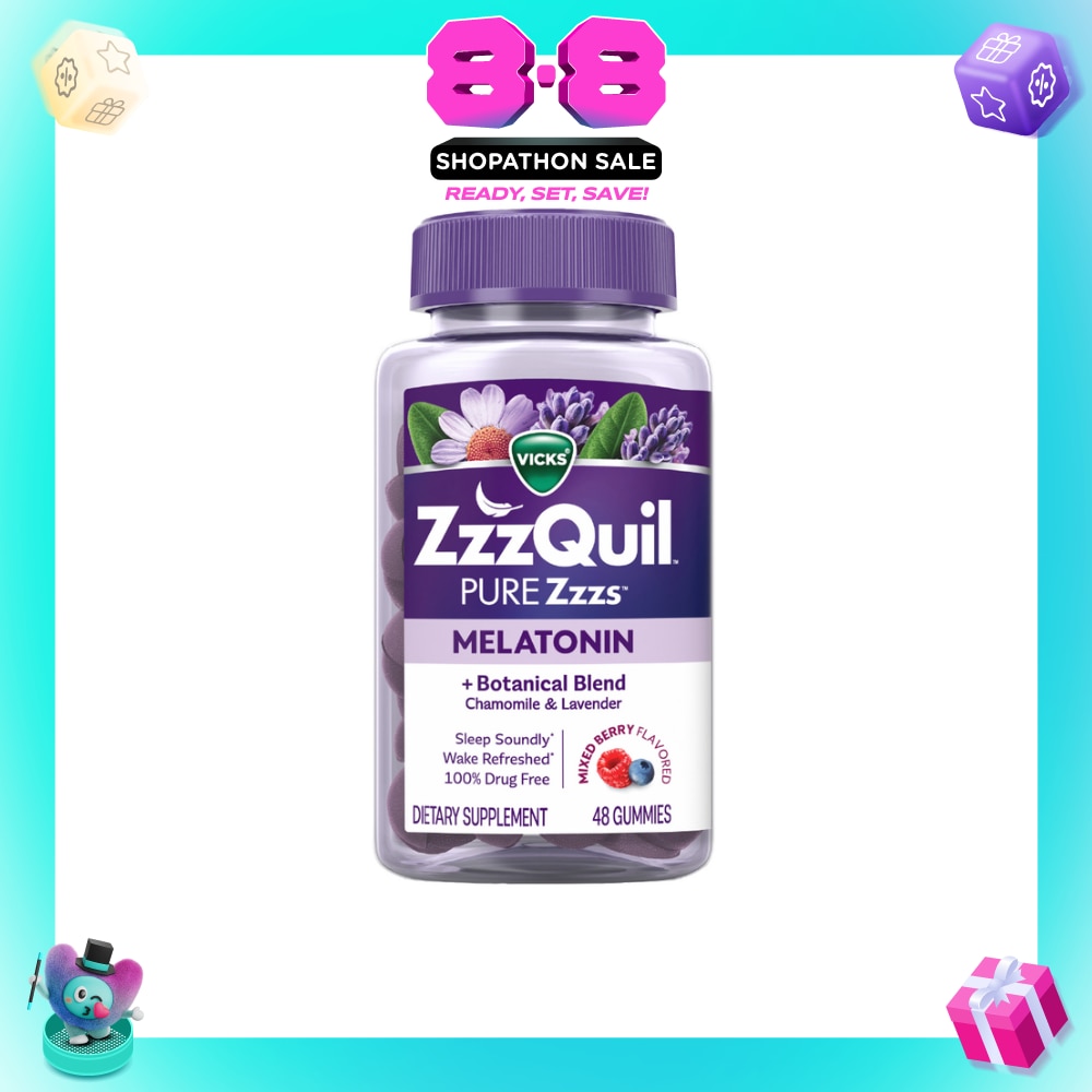 Pure Zzzs Melatonin Sleep Aid Gummies (Helps You Fall Asleep Naturally) 48s (Expiry: May`2027)