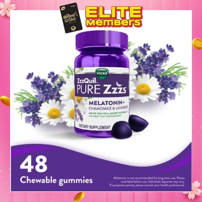 ZZZQUIL Pure Zzzs Melatonin Sleep Aid Gummies (Helps You Fall Asleep Naturally) 48s (Expiry: Jul`2026)