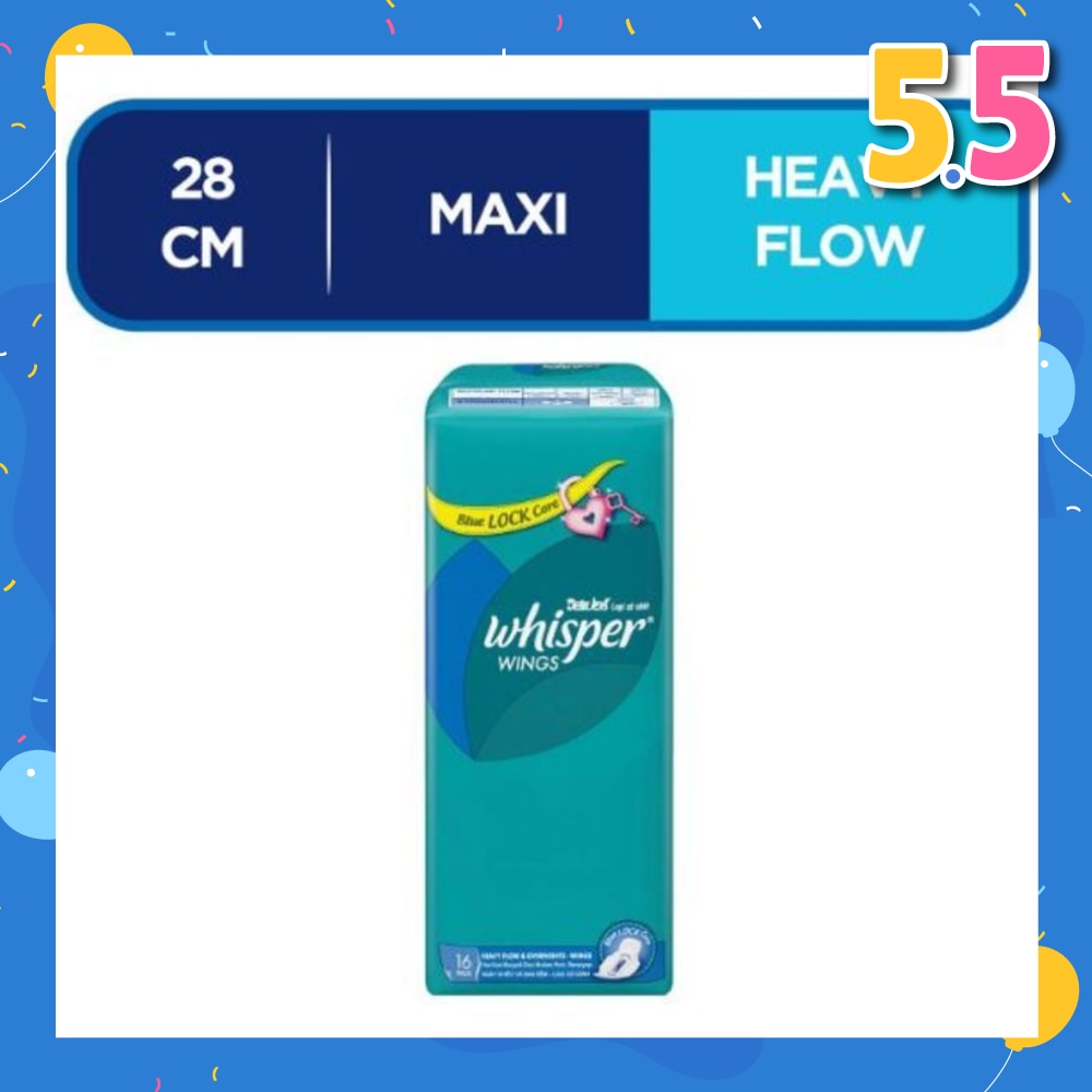 Wings Heavy Flow & Overnights Sanitary Pads With Wings 16pads