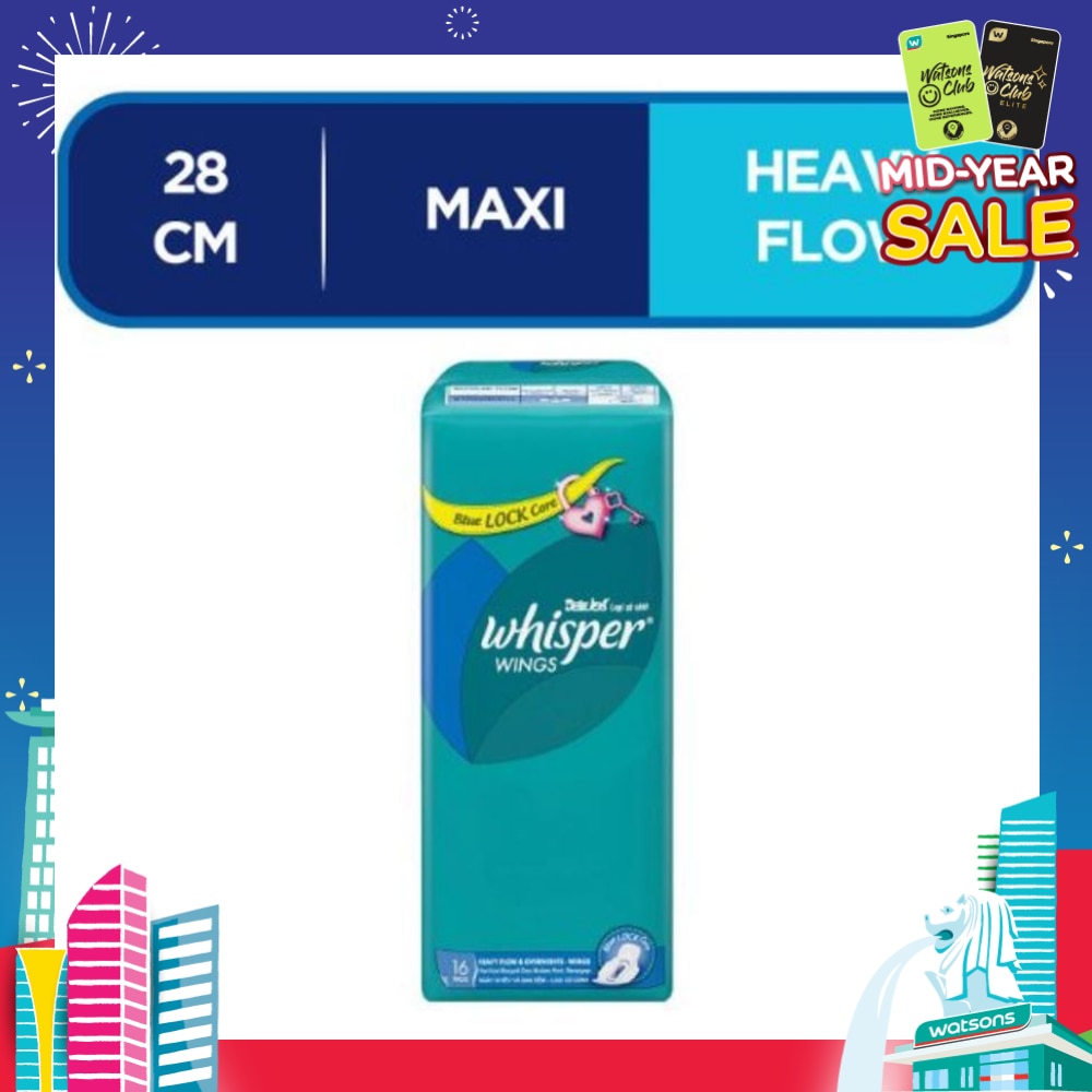 Wings Heavy Flow & Overnights Sanitary Pads With Wings 16pads