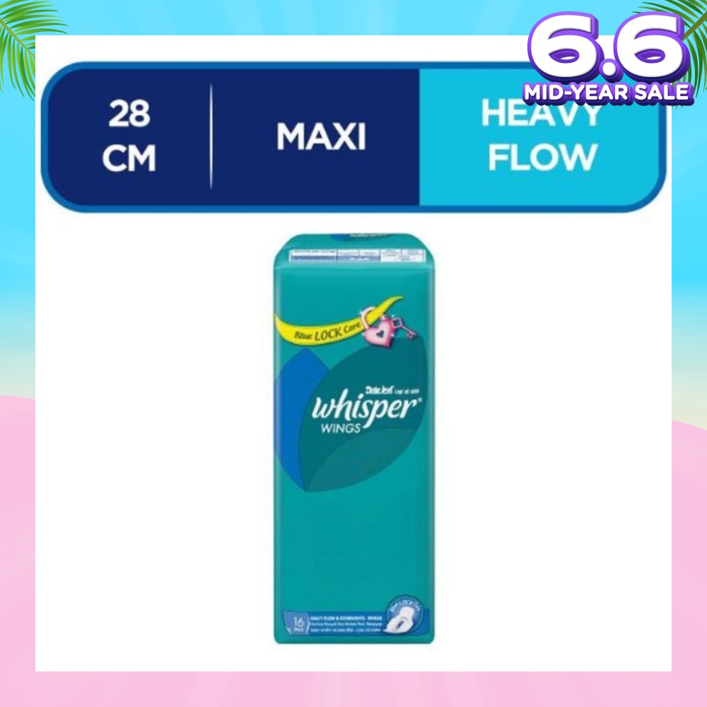 Wings Heavy Flow & Overnights Sanitary Pads With Wings 16pads
