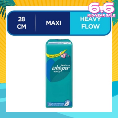 WHISPER Wings Heavy Flow & Overnights Sanitary Pads With Wings 16pads