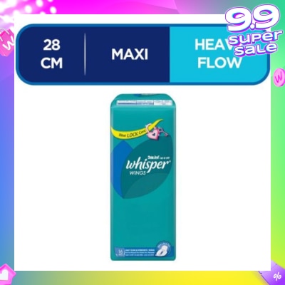 WHISPER Wings Heavy Flow & Overnights Sanitary Pads With Wings 16pads