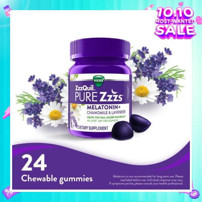 ZZZQUIL Pure Zzzs Melatonin Sleep Aid Gummies (Helps You Fall Asleep Naturally) 24s