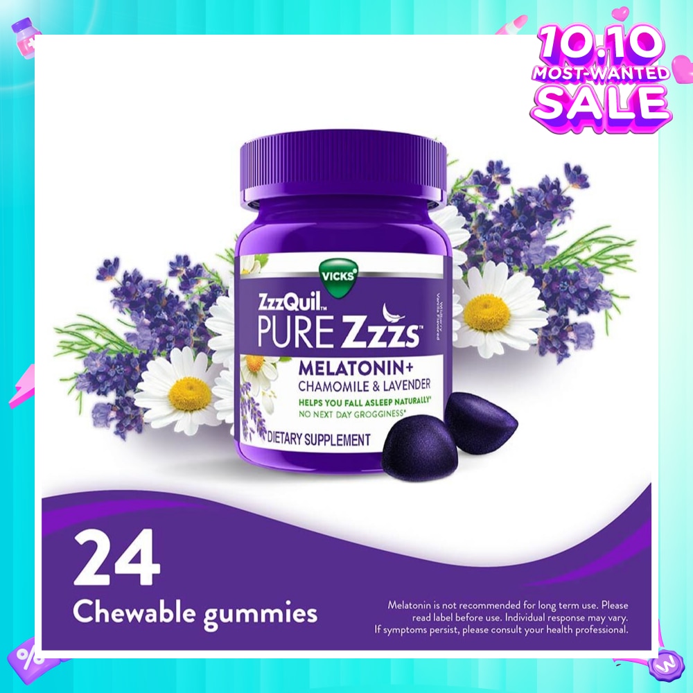 Pure Zzzs Melatonin Sleep Aid Gummies (Helps You Fall Asleep Naturally) 24s